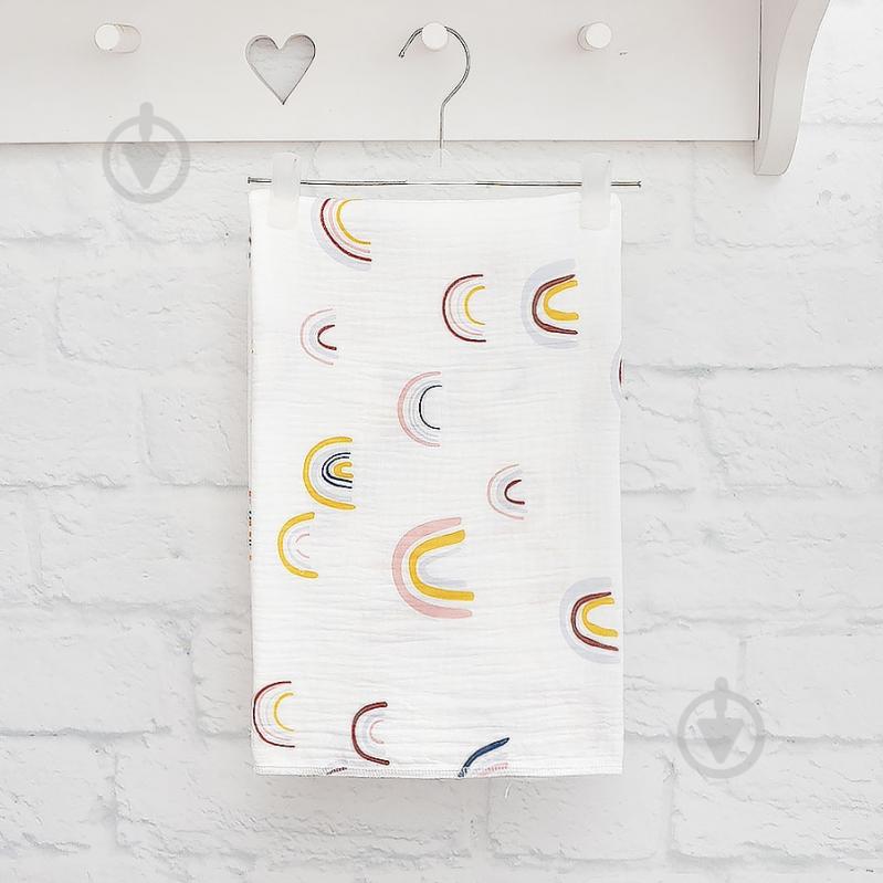 Пеленка Blanka Радуга 70x90 см белый с принтом 14286 - фото 2 Пеленка Blanka Радуга 70x90 см белый с принтом 14286 - фото 2