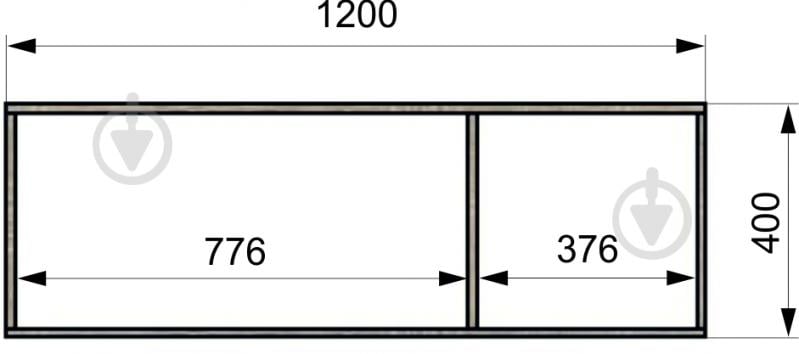 Додатковий сегмент Берегиня Антресоль до шафи Choice 3д3я 400х1200х550 мм кашемір / кашемір - фото 3