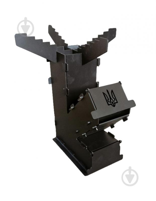 Печь ракетная STEEL CHARACTER 462х505х18 Тризуб - фото 1