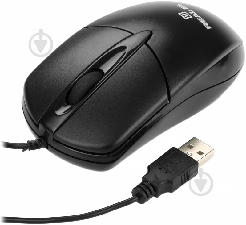 Мышь REAL-EL RM-211 USB black - фото 2