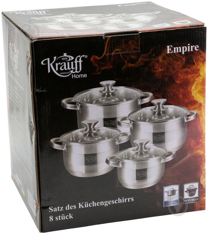 Набір каструль Krauff 8 предметів 26-242-007 - фото 2 Набір каструль Krauff 8 предметів 26-242-007 - фото 2