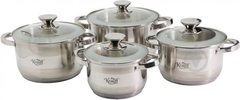 Набір каструль Krauff 8 предметів 26-242-007 - фото 1 Набір каструль Krauff 8 предметів 26-242-007 - фото 1