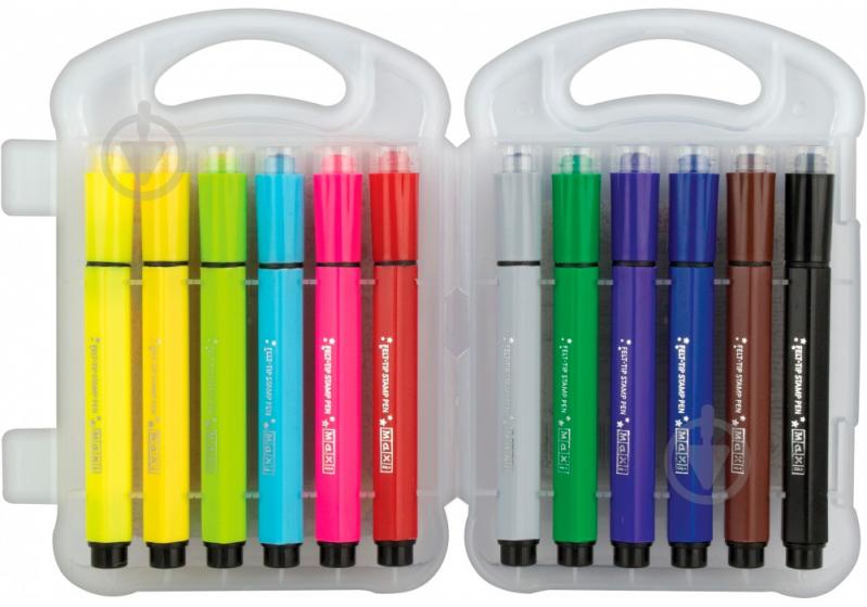 Фломастеры-штампы Jumbo 12 цветов Maxi - фото 2