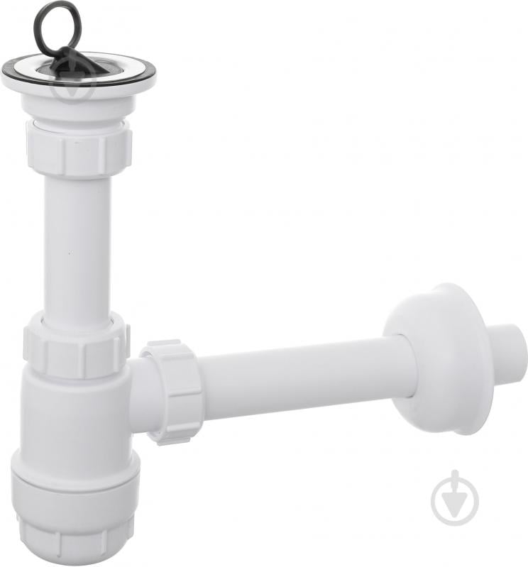 Сифон для умывальника McAlpine низкий 1.1 / 4 "x32мм нерж выпуск с резиновой пробкой, HC1L - фото 2 Сифон для умывальника McAlpine низкий 1.1 / 4 "x32мм нерж выпуск с резиновой пробкой, HC1L - фото 2