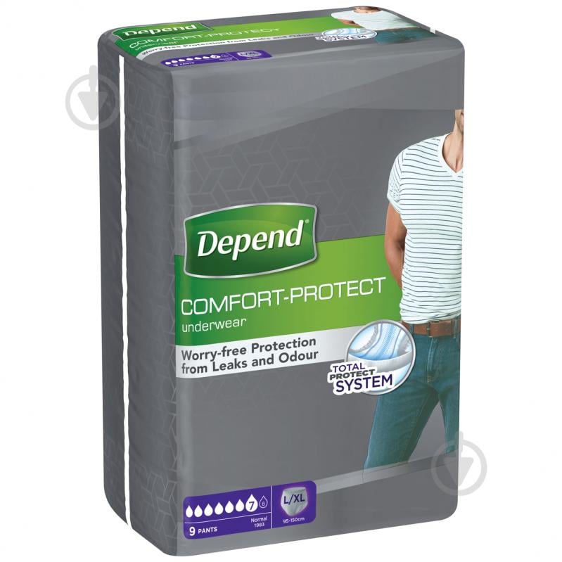 Підгузки-труси Depend для дорослих Pants L/XL 9 шт. - фото 2