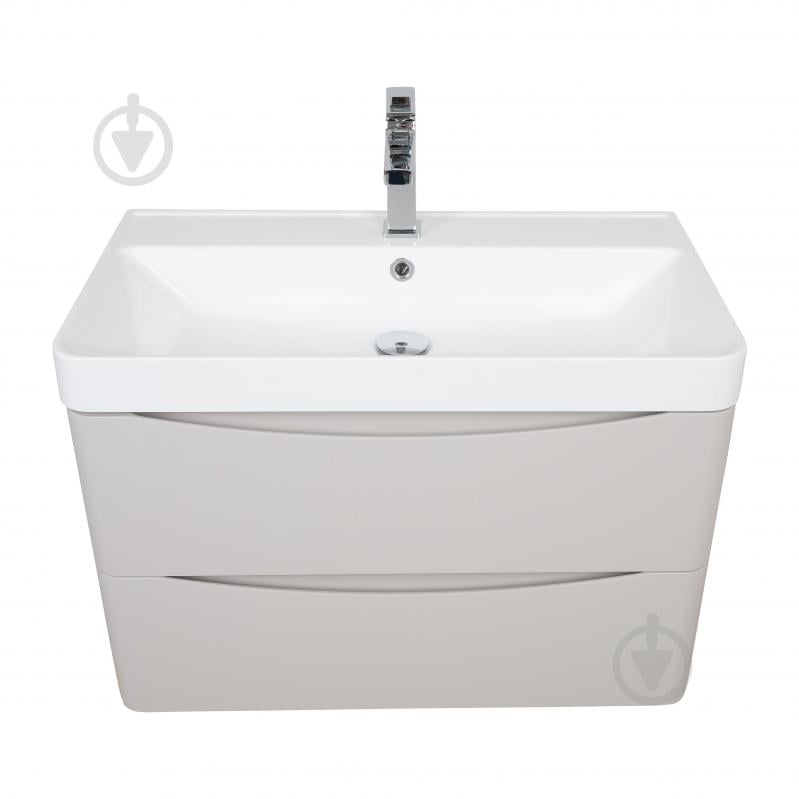 Тумба подвесная Aqua Rodos VISTA (PVC-KASHEMIR) с умывальником Deep 75 см - фото 5