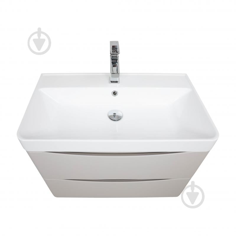 Тумба подвесная Aqua Rodos VISTA (PVC-KASHEMIR) с умывальником Deep 75 см - фото 6