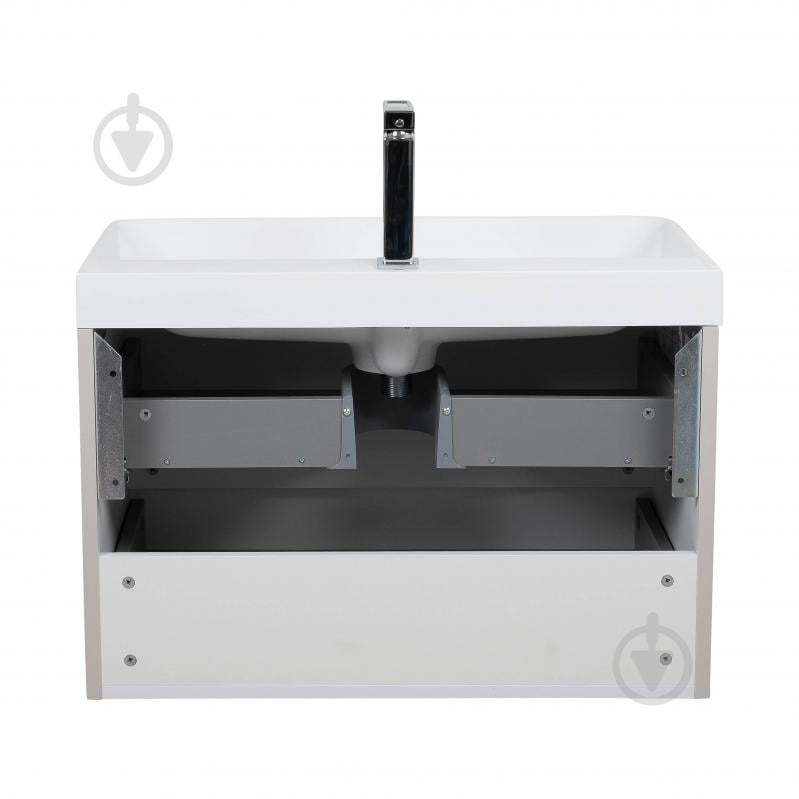 Тумба подвесная Aqua Rodos VISTA (PVC-KASHEMIR) с умывальником Deep 75 см - фото 8