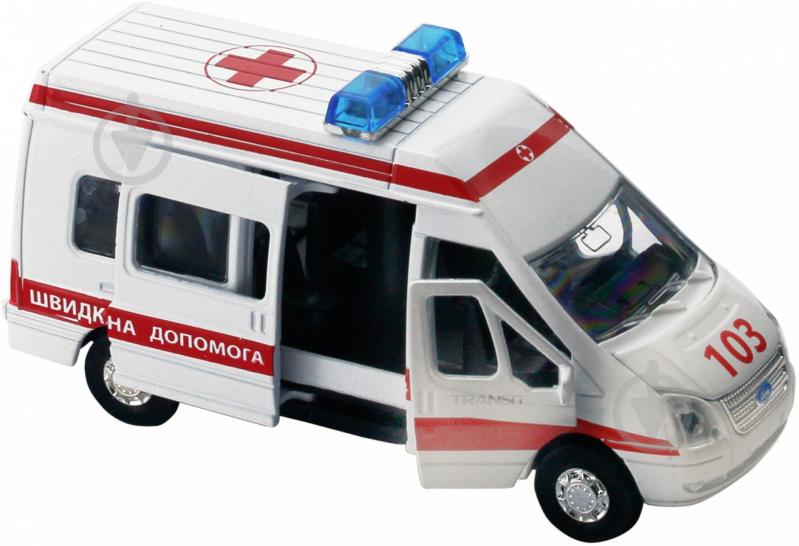 Автомодель Technopark 1:43 Ford Transit реанімація SB-13-02-1 - фото 1