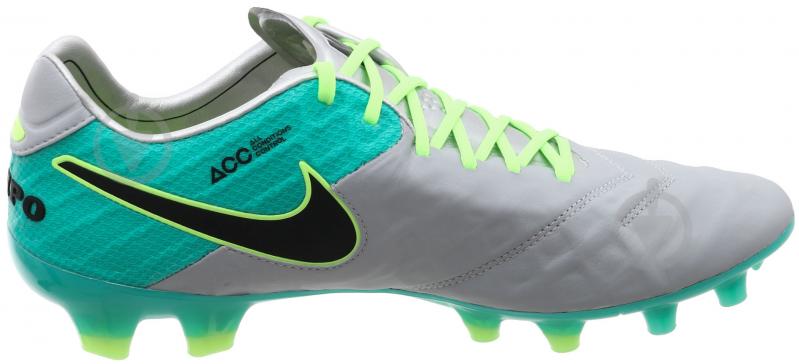 Бутсы Nike Tiempo Legend VI FG 819177-005 р.41 серый с зеленым - фото 3