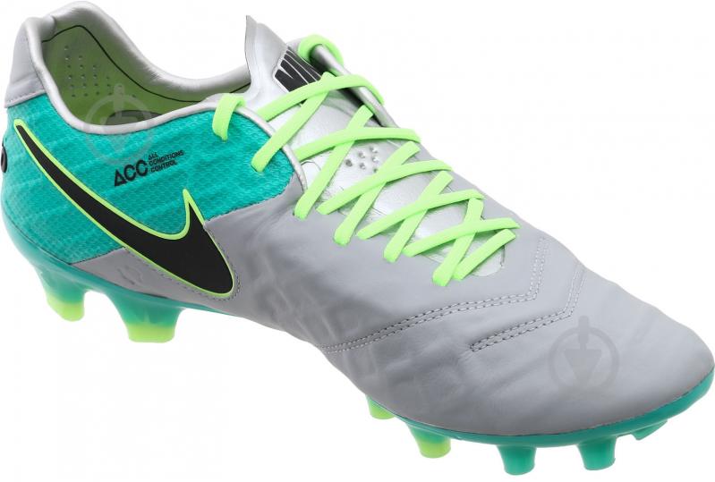 Бутсы Nike Tiempo Legend VI FG 819177-005 р.41 серый с зеленым - фото 4