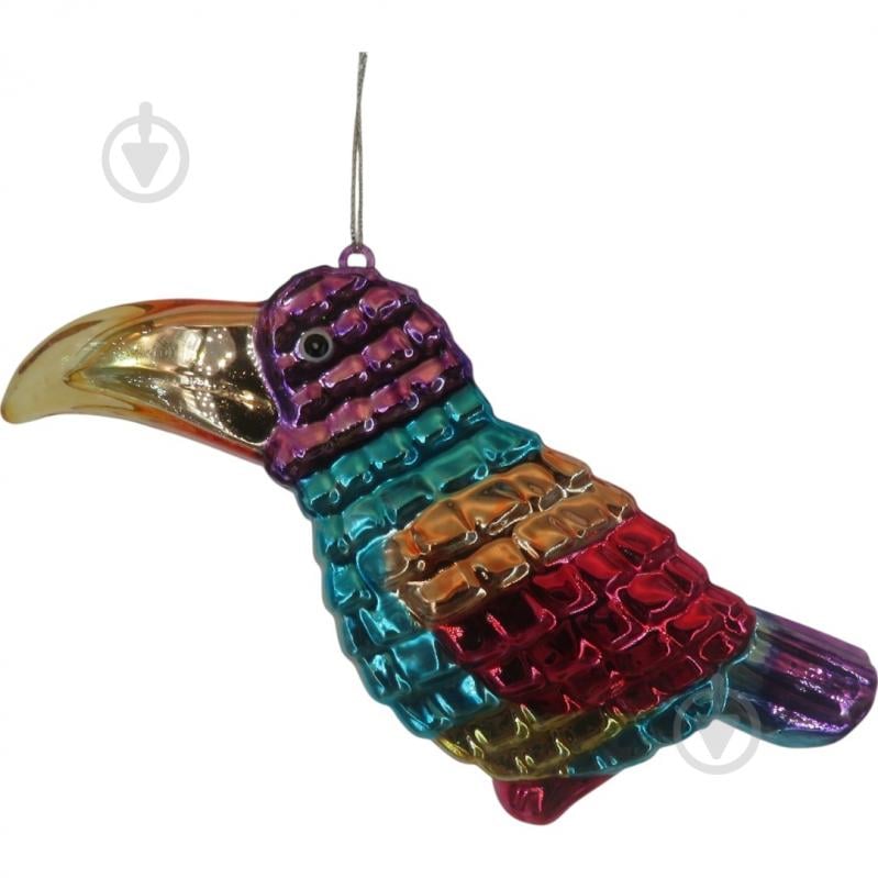 Подвеска WEI DE ARTS стеклянный тукан 11 см мульти - фото 1 Подвеска WEI DE ARTS стеклянный тукан 11 см мульти - фото 1