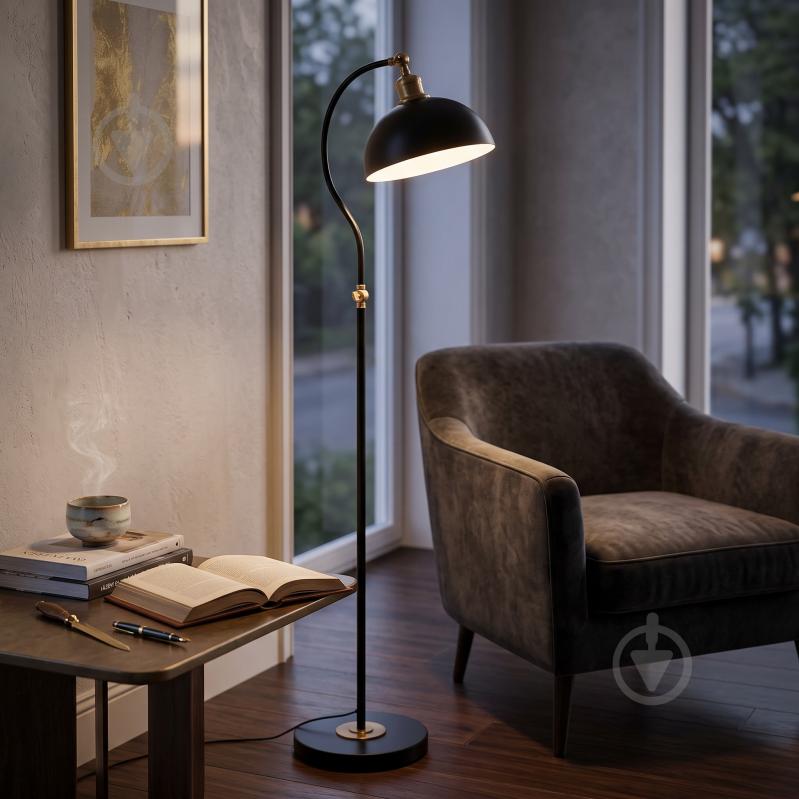 Торшер Sensio Cyclamen 40 Вт Е27 чорний HN3307-BK - фото 8