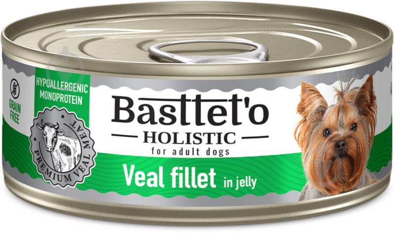 Консерва Basttet`o Holistic кусочки филе телятины в желе 85 г - фото 1 Консерва Basttet`o Holistic кусочки филе телятины в желе 85 г - фото 1