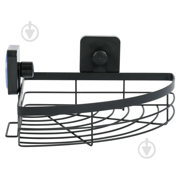 Полка угловая Axentia 1-ярусная черная 22х11,5х22 см (135970) - фото 1
