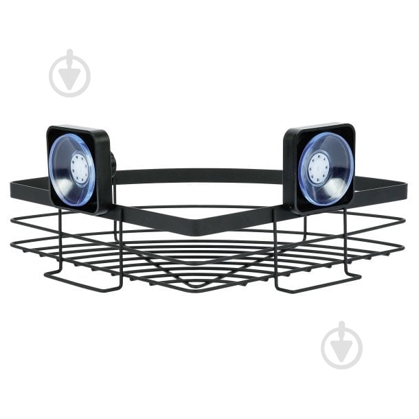 Полка угловая Axentia 1-ярусная черная 22х11,5х22 см (135970) - фото 4