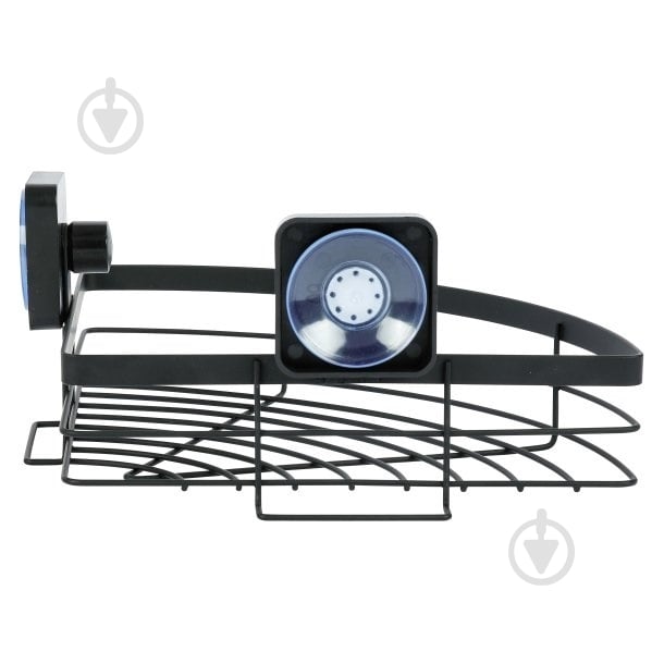 Полка угловая Axentia 1-ярусная черная 22х11,5х22 см (135970) - фото 3