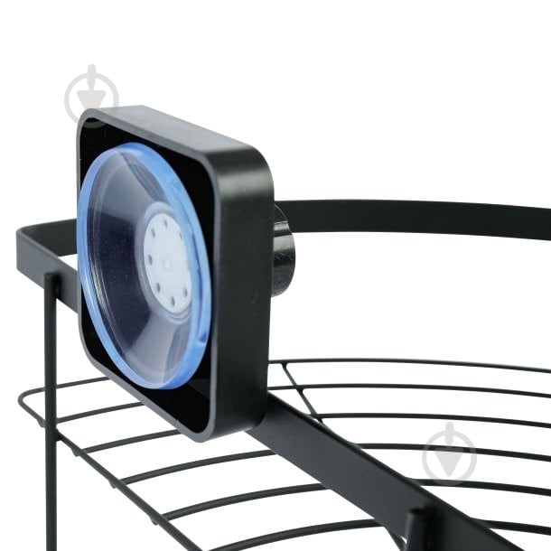 Полка угловая Axentia 2-ярусная черная 22х34х22 см (135969) - фото 2