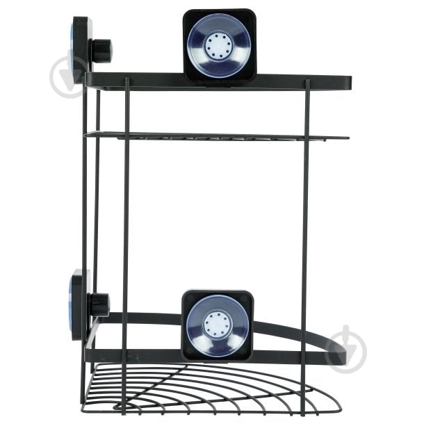 Полка угловая Axentia 2-ярусная черная 22х34х22 см (135969) - фото 4