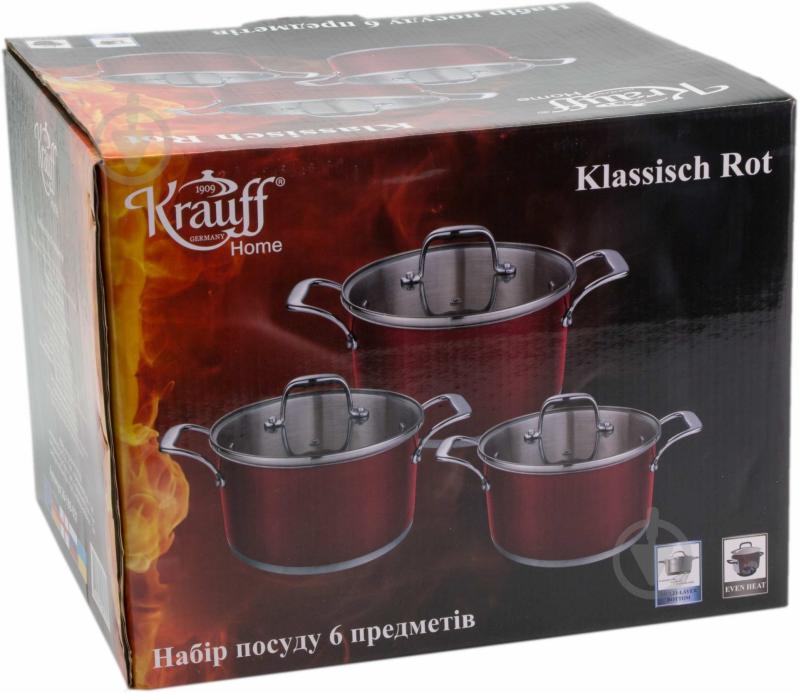 Набір каструль Krauff 6 предметів 26-189-037 - фото 2 Набір каструль Krauff 6 предметів 26-189-037 - фото 2
