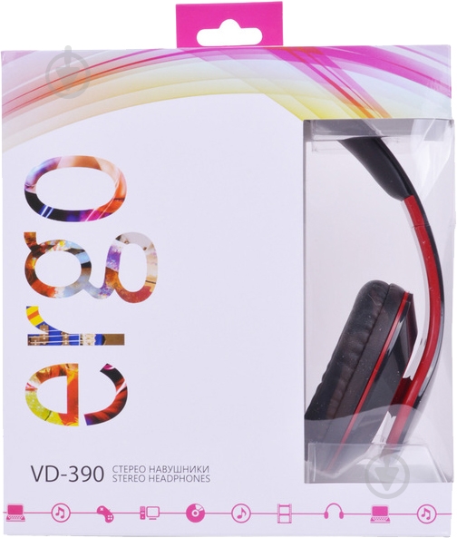 Наушники Ergo VD-390 red - фото 4 Наушники Ergo VD-390 red - фото 4
