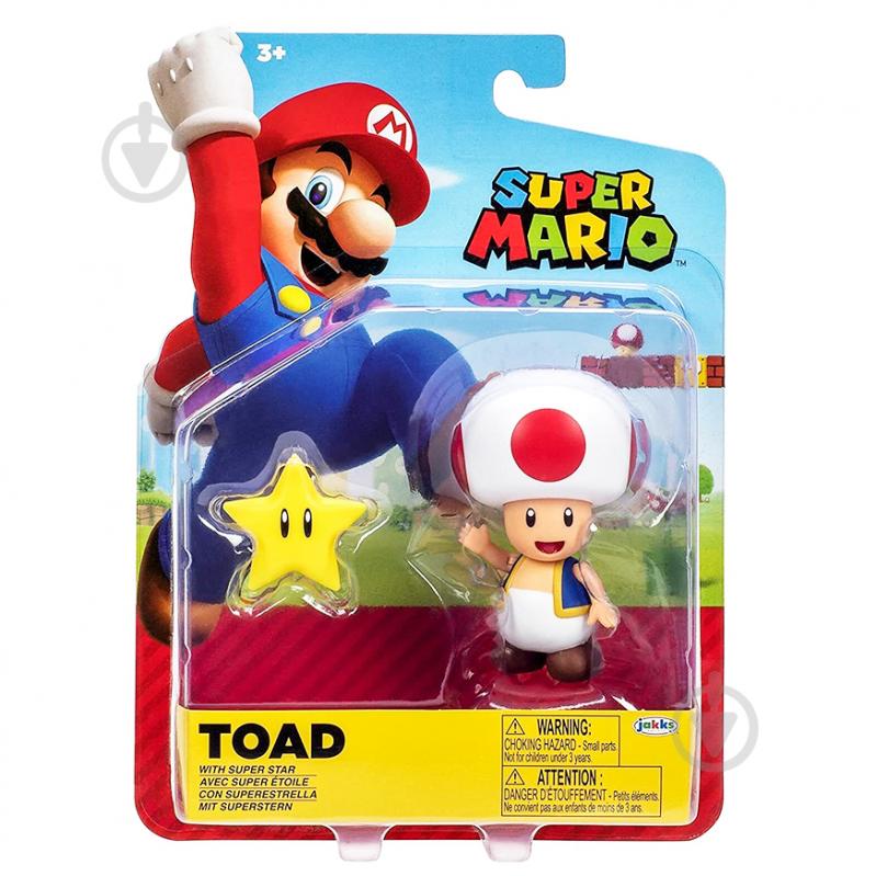 Игрушка Super Mario Игровая фигурка с артикуляцией SUPER MARIO - Тоад 10 cm 40826i - фото 1