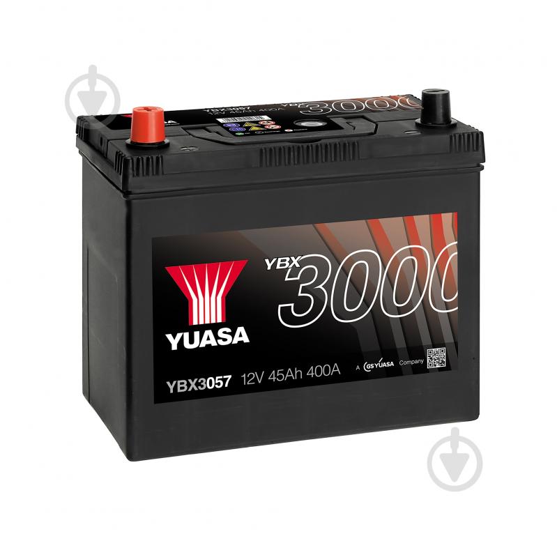 Акумулятор автомобільний Yuasa SMF Battery 45Ah 400A 12V YBX3057 «+» ліворуч (YBX3057) - фото 1