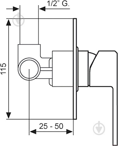 Змішувач для душу Emmevi Rubinetterie Nefer BIO77009 - фото 2