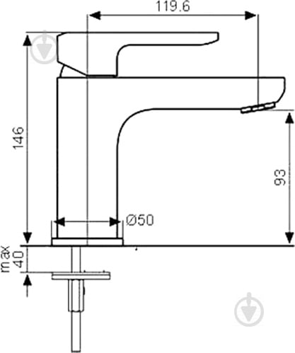 Смеситель для умывальника Emmevi Rubinetterie Nefer BIO77003TC - фото 4