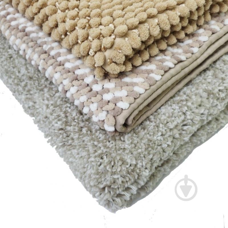 Набор ковриков Dariana Melange 60x90 беж + Мелоди 55х80 беж + Ананас 80х55 карамельный - фото 3