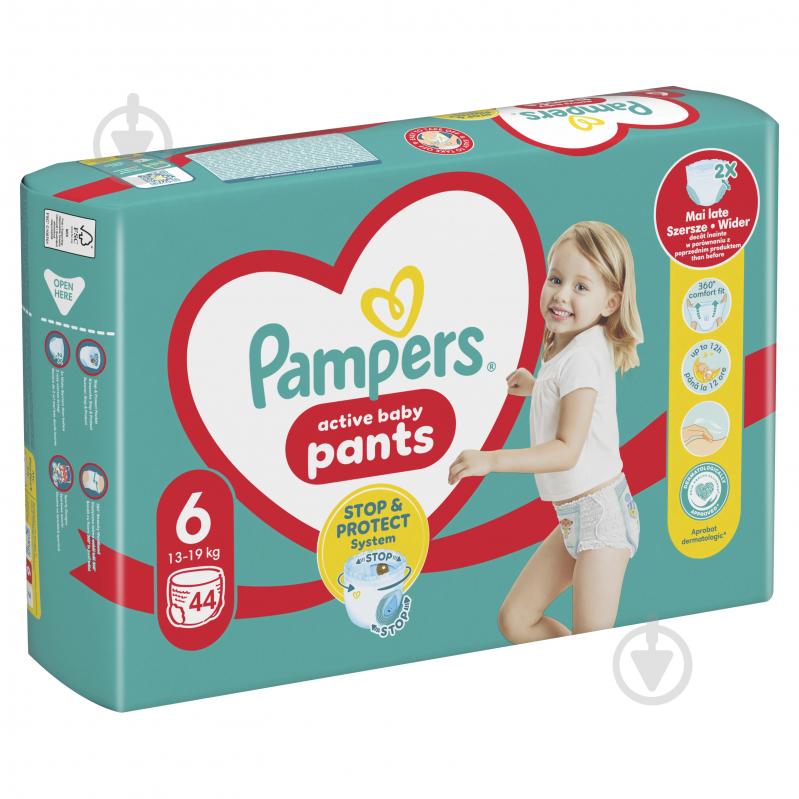 Підгузки-трусики Pampers Active Baby Pants Розмір 6 13-19 кг 44 шт. - фото 2