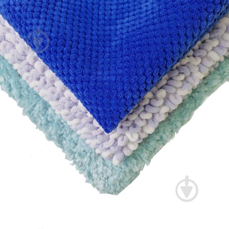 Набор ковриков Dariana Tropical Sea 60х90 мятный + Мелоди 55x80 лавандовый + Ананас 45х75 синий - фото 3