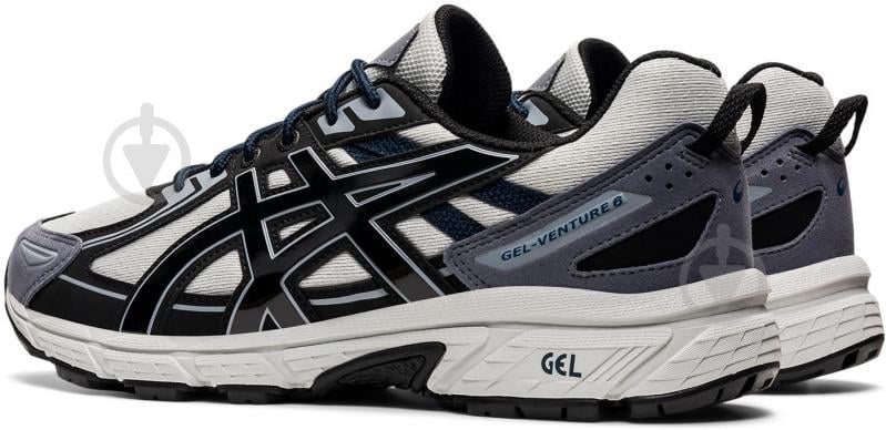 Кроссовки чоловічі демісезонні Asics GEL-VENTURE 6 1201A553-021 р.46 черно-бело-серые - фото 4