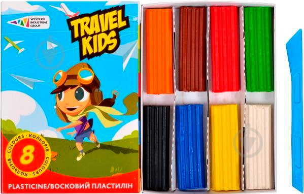 Пластилин восковый TRAVEL KIDS 8 цветов 96 г Western Industrial Group - фото 6