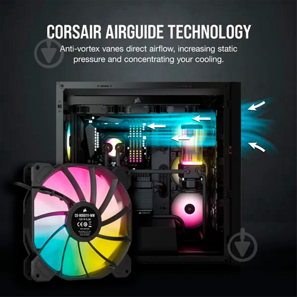 Вентилятор Corsair iCUE SP140 RGB Elite Performance (CO-9050110-WW) - фото 13