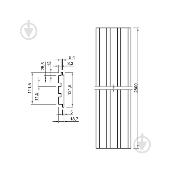 Планка фінішна AGT Supramat 3016 Pinky Daisy 18х27х2800 мм (PR03771-B) - фото 2