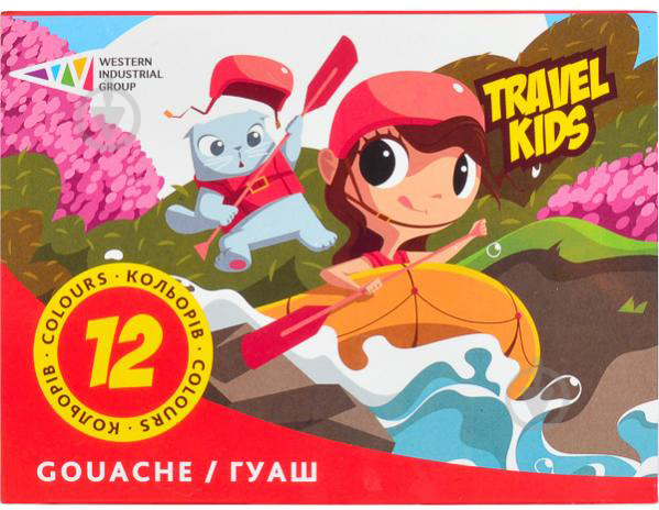 Фарби гуашеві Travel Kids 12 кольорів 240 мл 321037/TK Western Industrial Group - фото 1