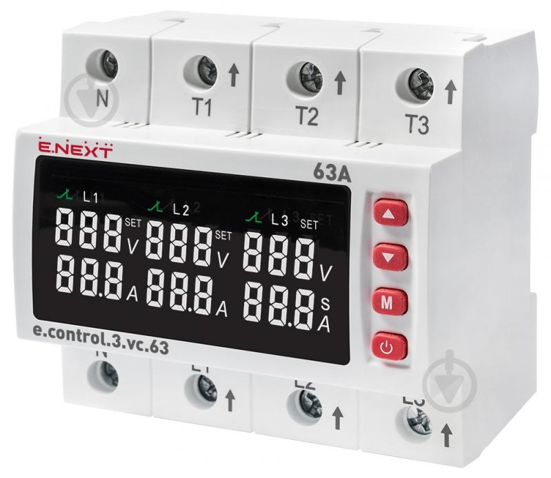Реле напряжения и тока E.NEXT e.control.3.vc63 p0690104 - фото 1 Реле напряжения и тока E.NEXT e.control.3.vc63 p0690104 - фото 1