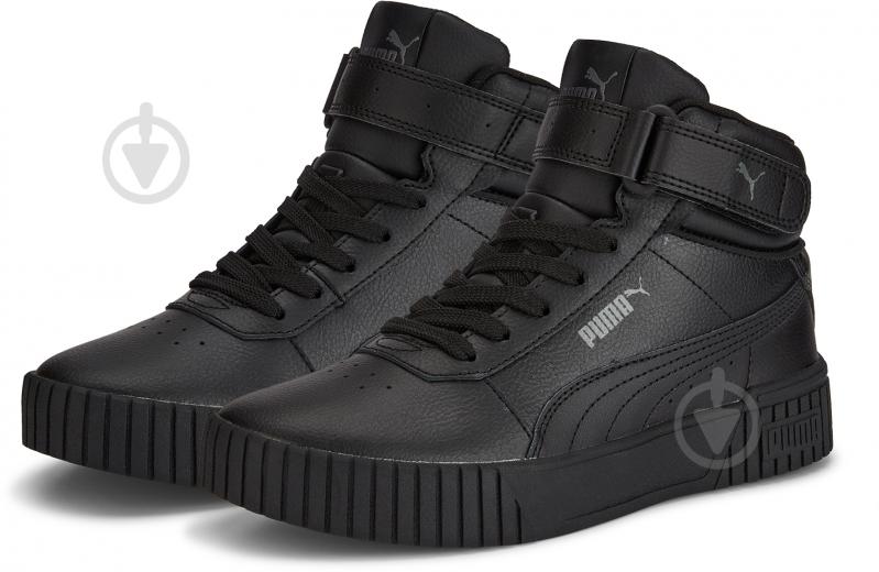 Кроссовки для девочек демисезонные Puma CARINA 2.0 MID JR 38737601 р.39 черные - фото 3
