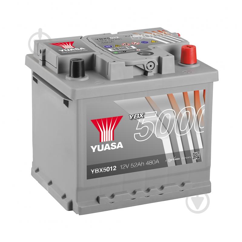 Акумулятор автомобільний Yuasa Silver High Performance Battery 54Ah 500A 12V YBX5012 «+» праворуч (YBX5012) - фото 1