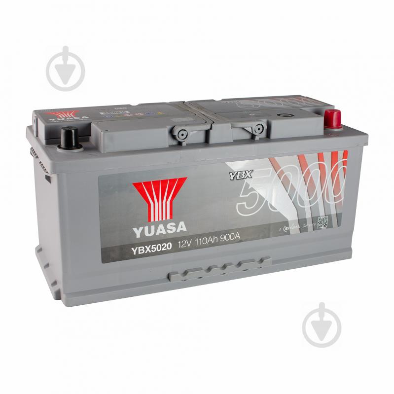 Аккумулятор автомобильный Yuasa Silver High Performance Battery 110Ah 900A 12V YBX5020 «+» справа (YBX5020) - фото 1