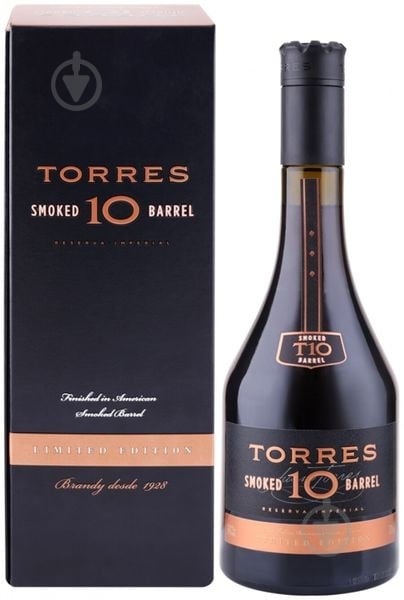 Бренди Torres Smoked Barrel 10 лет выдержки 38% 0,7 л - фото 1 Бренди Torres Smoked Barrel 10 лет выдержки 38% 0,7 л - фото 1