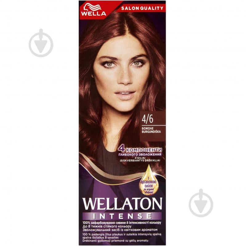 Крем-фарба для волосся Wella Wellaton №4/6 божоле 110 мл - фото 1