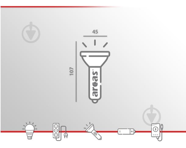 Фонарь Arcas LED Flashlight 3в1 4*АААА Box - фото 3