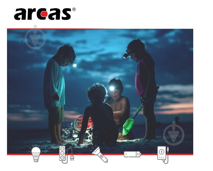 Ліхтар налобний Arcas 8W LED Flashlight with USB акум. 1*18650 2200mAh Box - фото 3