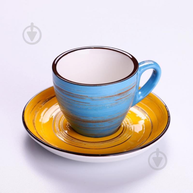 Чашка для кофе Wilmax Spiral Blue 110 мл WL-669634/A - фото 2