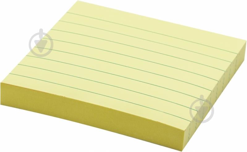 Стикер-закладинка 75x75 мм 100 шт. жовтий у лінію Optima® - фото 1