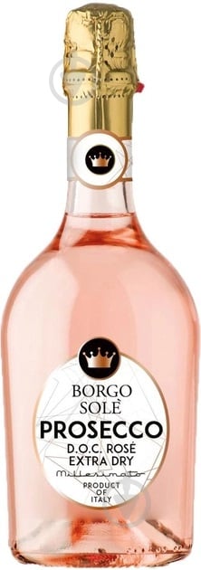 Вино игристое Borgo Sole Prosecco DOC Rose Extra Dry 0,75 л - фото 1