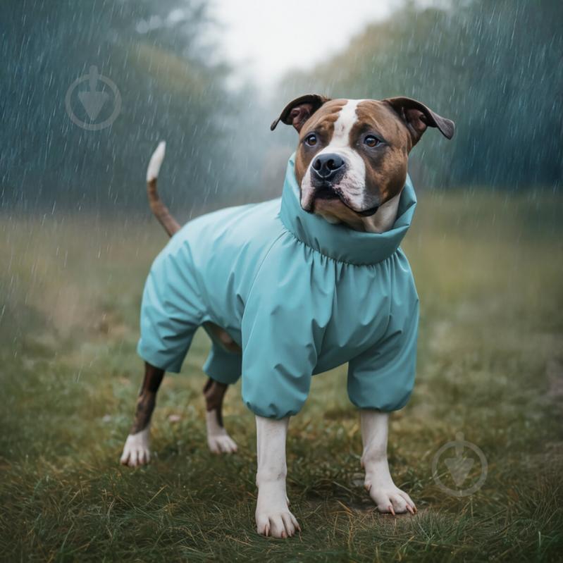 Дощовик водонепроникний Waudog S30 В 57-59 см С 44-46 см блакитний - фото 4 Дощовик водонепроникний Waudog S30 В 57-59 см С 44-46 см блакитний - фото 4