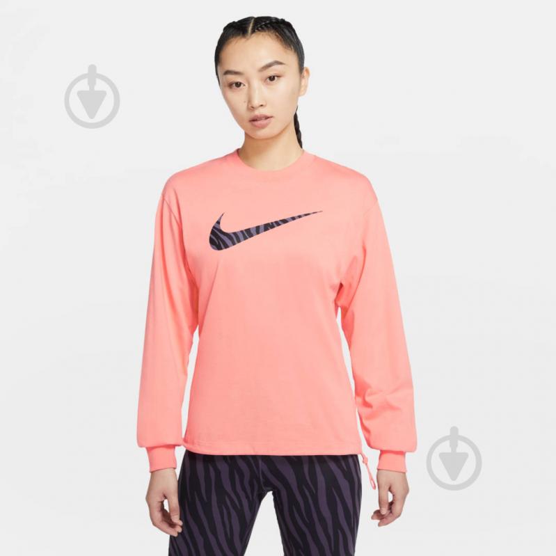 Свитшот Nike W NSW ICN CLSH LS TOP HBR DC5294-693 р. L персиковый - фото 1